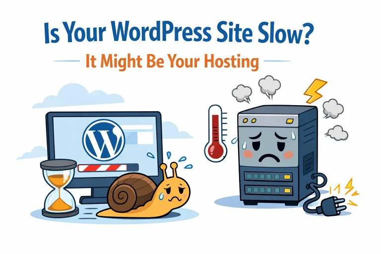 Slow WordPress performance caused by hosting issues like PHP workers, TTFB and resource limits.