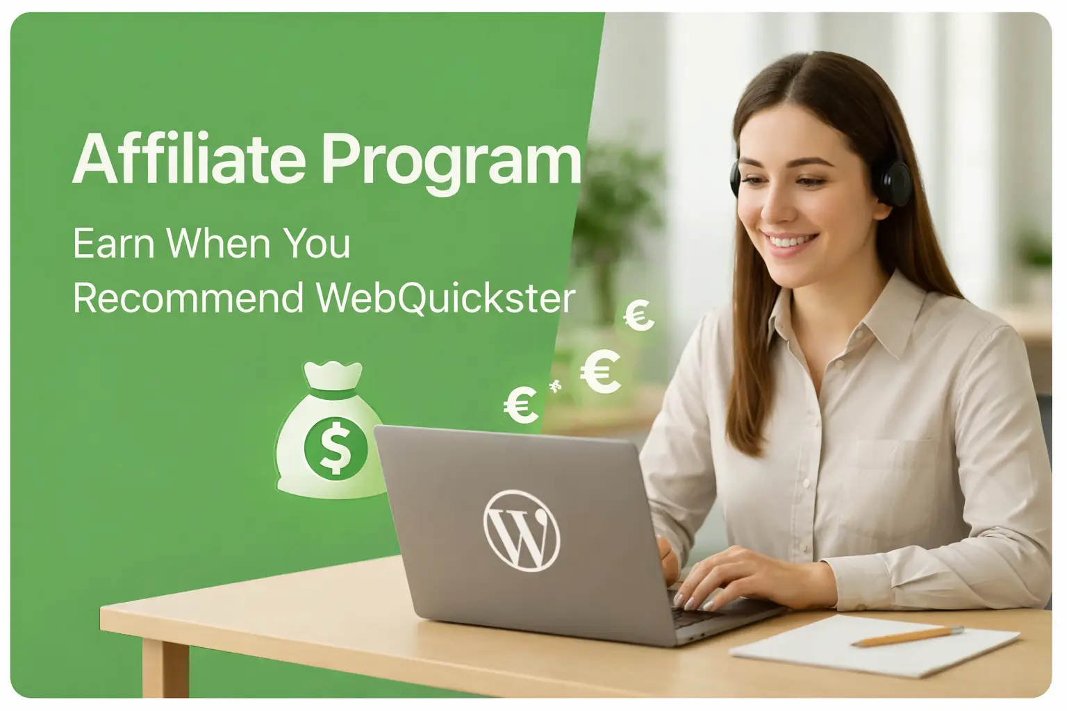 Affiliate program, tjäna pengar när du rekommenderar WebQuickster